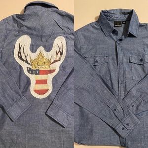 Texas denim western shirt medium
